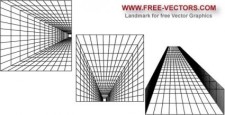 free vector Abstract perspective shapes free vector