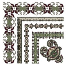 free vector Classic decorative patterns elements 03 vector