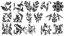 free vector Various types of exquisite europeanstyle lace pattern vector