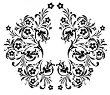 free vector Beautiful black and white pattern vector