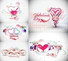 free vector Beautiful heart-shaped trend pattern - vector