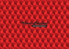 free vector Red Cubed Pattern