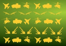 free vector Military Icons Pattern