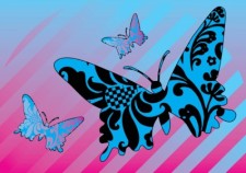free vector Pattern Butterflies