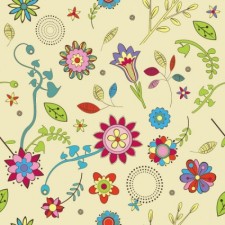 free vector Cute Flowers Wallpaper Pattern