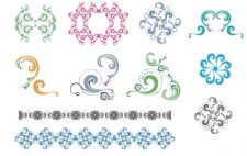 free vector New free set: Colorful ornaments & patterns