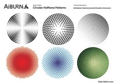 free vector Circular Halftone Patterns
