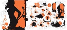 free vector Halloween theme vector pattern material