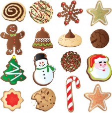 free vector Christmas ornaments biscuits vector