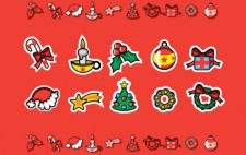 free vector Cute Christmas Candies