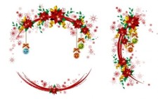 free vector Christmas Wreaths 3