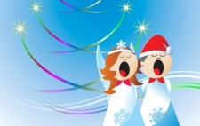 free vector Christmas Angels Free Vector Design