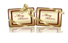 free vector Free Golden Christmas Tags