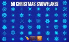 free vector 50 Christmas Snowflakes