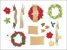 free vector 
								Christmas Decorations							