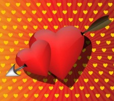 free vector Romantic Love Card Vector