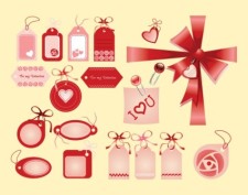 free vector Valentine Love Tags