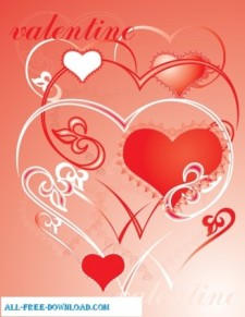 free vector Valentines day love ornament