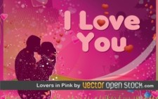 free vector Lovers in Pink