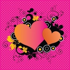 free vector Pink Love Hearts Vector Illustrator EPS