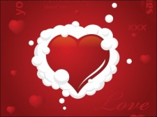 free vector 
								Clouded Heart Vector							