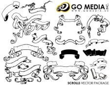 free vector Go media produced vector all kinds of banner paper