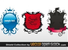 free vector Shield Banner Collection