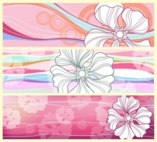 free vector Flower Banners