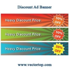 free vector Discount banner