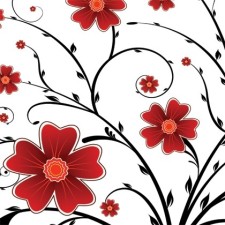free vector Red Flower Floral Background Vector Graphics