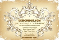free vector Free vintage floral frame
