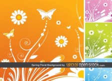 free vector Spring Floral Background