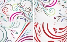 free vector Colorful floral backrounds