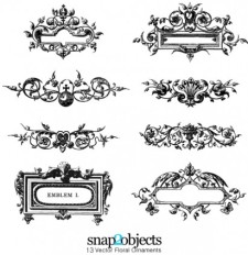 free vector Free Vector Floral Ornaments Pack 03