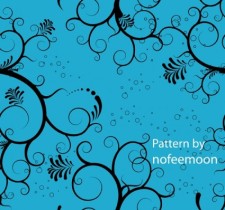 free vector Vector Seamless Pattern Blue Floral