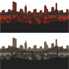 free vector City silhouette trend element vector