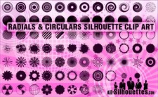 free vector Radials & Circulars Silhouettes Clipart