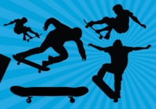 free vector Skateboard Silhouette Vectors