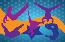 free vector Breakdancing Silhouettes
