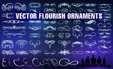 free vector Vector Flourish Ornaments