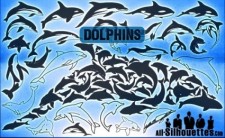 free vector Vector Dolphins