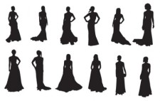 free vector The Red Carpet:20 celebrities silhouettes