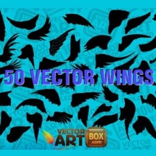 free vector Free Wings Silhouettes