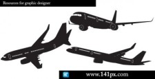 free vector Airplane silhouettes free vector