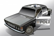 free vector Fiat Police Car