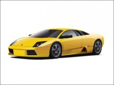 free vector 
								Yellow Lamborghini							