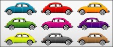 free vector Colorful classic cars vector material