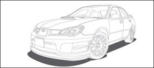 free vector Line drawing vehicle (car)