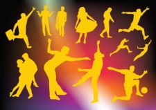 free vector Active People Vector Graphics