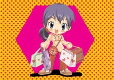 free vector Anime Shopping Girl Vector